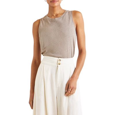 Splendid Acadia Slub Cotton Tank in Rattan 