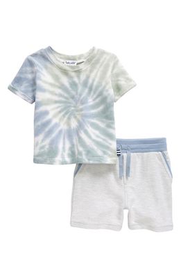 Splendid Aqua Mist Dye T-Shirt & Shorts Set