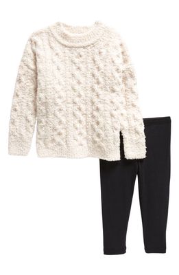 Splendid Cookies & Cream Bouclé Sweater & Leggings Set