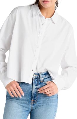 Splendid Cotton Stretch Poplin Button-Up Shirt in White