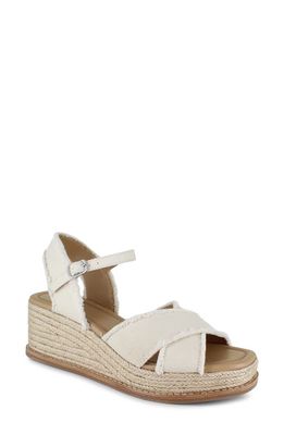 Splendid Danny Ankle Strap Espadrille Platform Wedge Sandal in Linen
