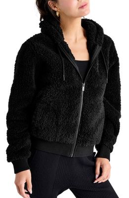 Splendid Elsa Faux Shearling Jacket in Black