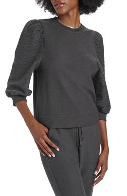 Splendid Evelyn Cotton Blend Terry Sweatshirt in Lead