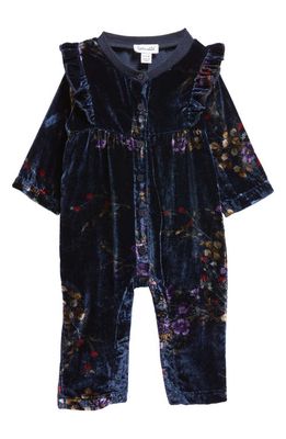 Splendid Floral Velvet Romper in Eclipse