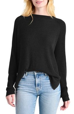 Splendid Georgie Rib Tunic Sweater in Black