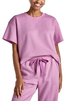 Splendid Goldie Short Sleeve Sweatshirt in Orchid