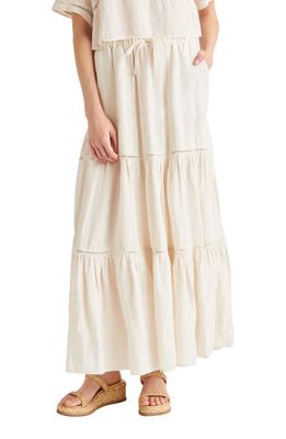 Splendid Jacqueline Tiered Maxi Skirt in Moonstone