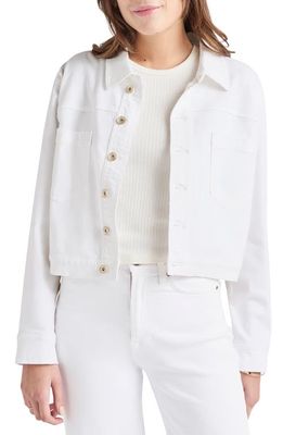 Splendid Lorena Crop Trucker Jacket in White