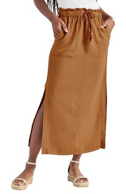 Splendid Luella Drawstring Maxi Skirt in Clay
