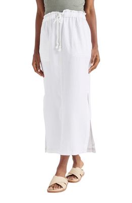 Splendid Luella Drawstring Maxi Skirt in White