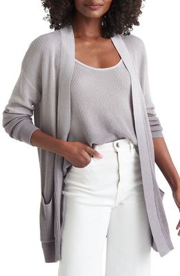 Splendid Luna Dip Dye Cardigan in Oyster Dip Dye