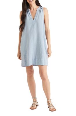 Splendid Mary Sleeveless Chambray Shift Dress in Calypso