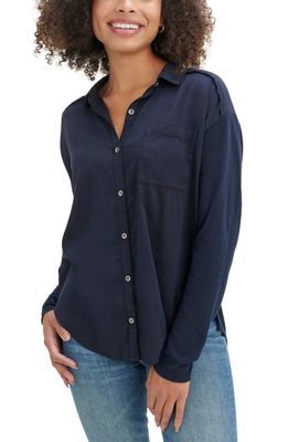 Splendid Paige Button-Up Shirt in Navy