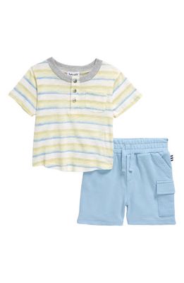 Splendid Popsicle Stripe T-Shirt & Shorts Set in Sky Blue Stripe