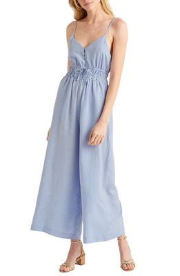 Splendid Presley Wide Leg Linen Blend Jumpsuit in Calypso