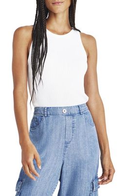 Splendid Rib Crop Tank in White