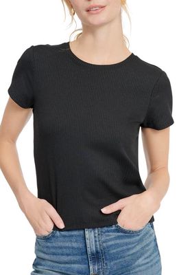 Splendid Short Sleeve Rib T-Shirt in Black