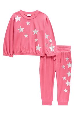 Splendid Star Sweatshirt & Joggers Set in Hot Pink