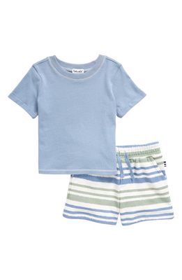 Splendid Surfs Up T-Shirt & Shorts Set in Blue Multi Stripe