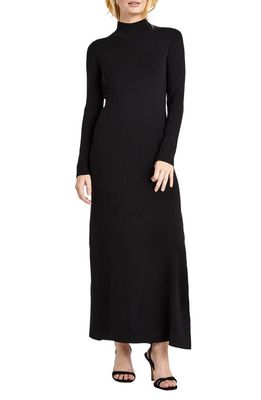 Splendid Tamara Long Sleeve Maxi Sweater Dress in Black