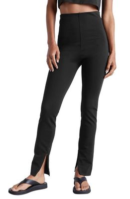 Splendid x Kate Young High Waist Zip Cuff Leggings in Black