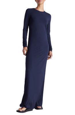 Splendid x Kate Young Long Sleeve Maxi Dress in Navy