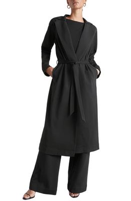 Splendid x Kate Young Wrap Coat in Black