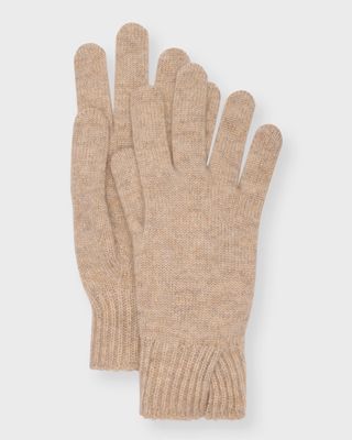 Split Cuff Cashmere Gloves