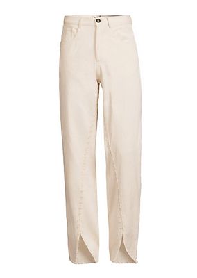 Split Embroidered Beaded Jeans