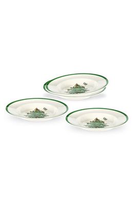 Spode Christmas Tree Set of 4 Soup Bowls in Green