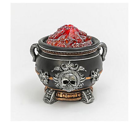 Spooky Smoking and Fire Cauldron Decor by Gerso n Co