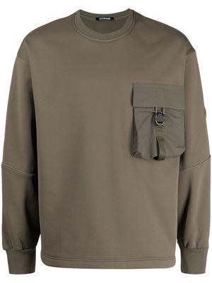 Spoonyard cargo-pocket jersey sweatshirt - Green