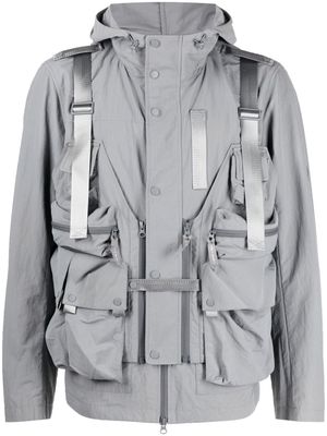Spoonyard detachable-panel hooded jacket - Grey