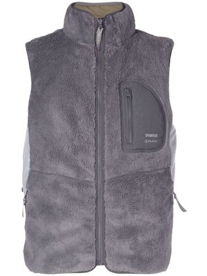 Spoonyard reversible logo-print fleece vest - Grey
