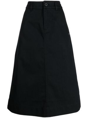 SPORT b. by agnès b. A-line cotton midi skirt - Black