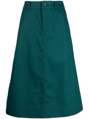 SPORT b. by agnès b. A-line cotton midi skirt - Green