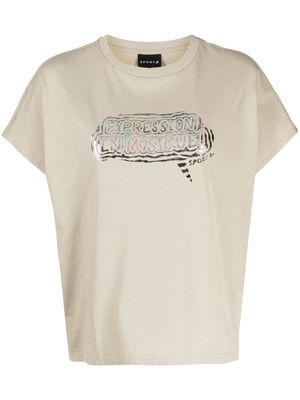 SPORT b. by agnès b. Bubble Tee cotton T-shirt - Neutrals