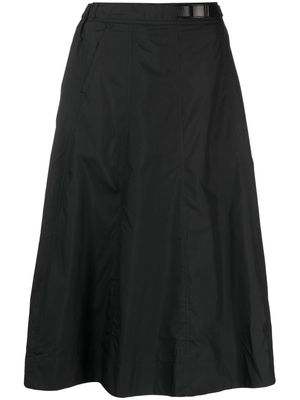 SPORT b. by agnès b. buckled-waist detail midi skirt - Black