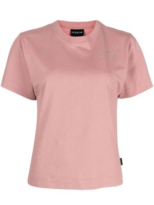 SPORT b. by agnès b. chest-logo crewneck T-shirt - Pink