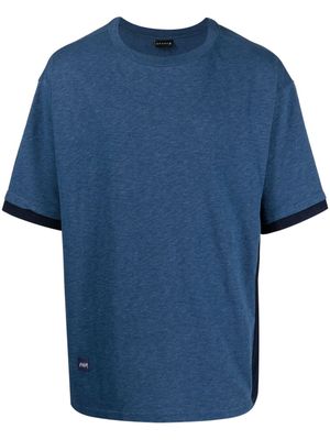 SPORT b. by agnès b. colour-block cotton T-shirt - Blue