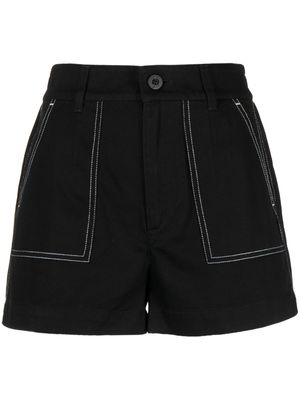 SPORT b. by agnès b. contrast-stitch shorts - Black