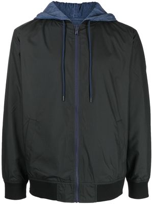 SPORT b. by agnès b. contrasting hooded jacket - Black