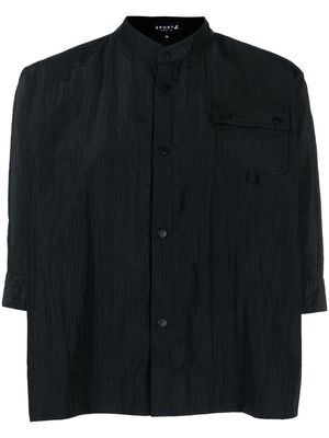SPORT b. by agnès b. crinkled-finish loose-fit shirt - Black