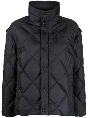 SPORT b. by agnès b. detachable-sleeves quilted jacket - Black
