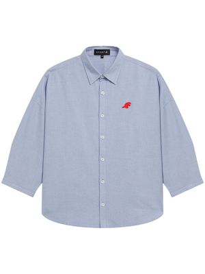 SPORT b. by agnès b. Dino-embroidery cotton shirt - Blue