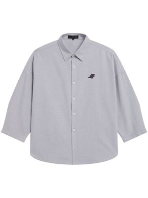 SPORT b. by agnès b. Dino-embroidery cotton shirt - Grey