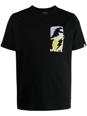SPORT b. by agnès b. Dino Flash-print cotton T-shirt - Black