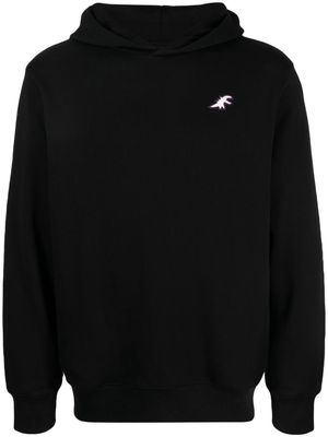 SPORT b. by agnès b. dinosaur-appliqué cotton hoodie - Black
