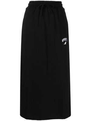 SPORT b. by agnès b. embroidered-logo detail skirt - Black