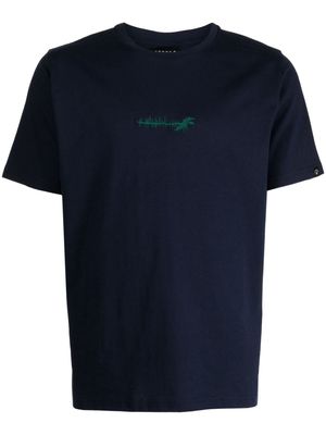 SPORT b. by agnès b. embroidered-motif cotton T-shirt - Blue
